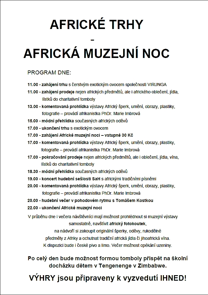 Africké léto v muzeu 2019