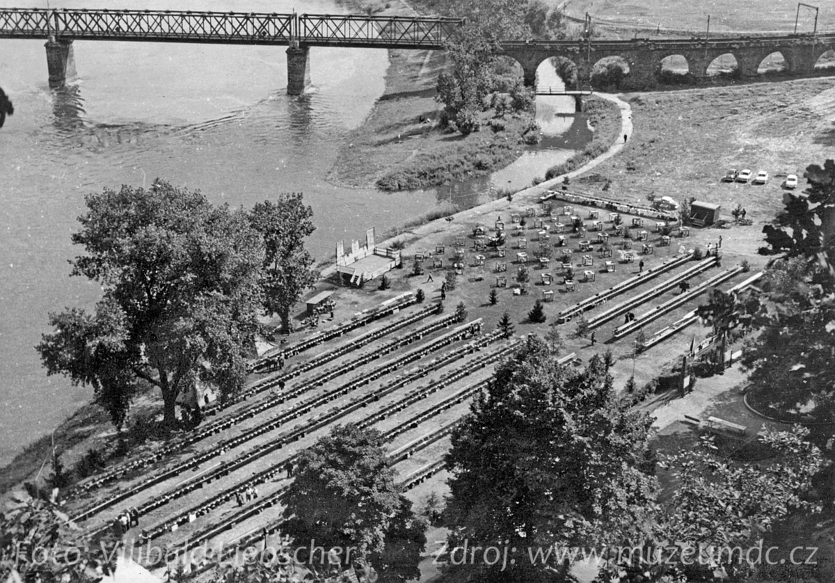 Výstava drobného zvířectva na Labském nábřeží v Děčíně v roce 1966