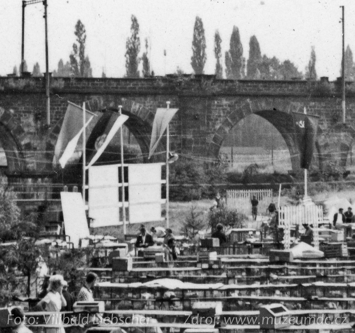 Výstava drobného zvířectva na Labském nábřeží v Děčíně v roce 1966